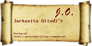 Jerkovits Olivér névjegykártya